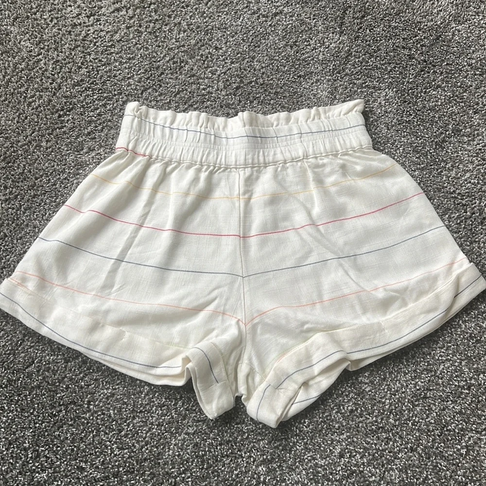 NWT O'Neill Alden Stripe Paperbag Waist Woven Shorts - Picture 2 of 4